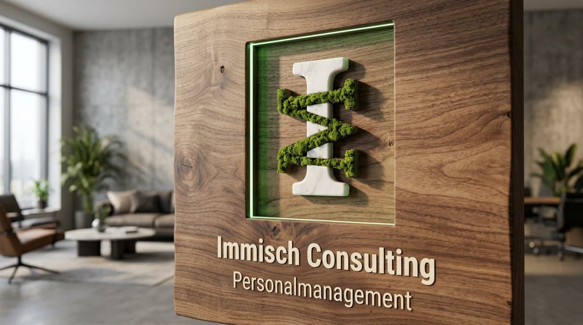 Firmenschild von Immisch Consulting im Empfangsbereich